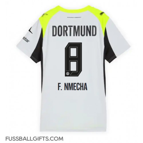 Borussia Dortmund Felix Nmecha #8 Fußballbekleidung Auswärtstrikot Damen 2025-26 Kurzarm